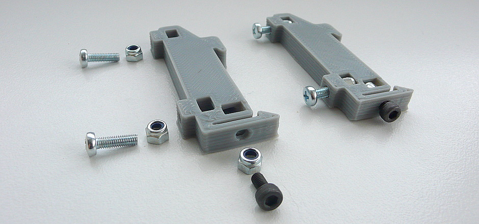 Vædde karton Taktil sans RemoteQTH - 3D printing - DIN rail mount clip