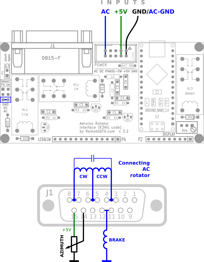 Rotator module version 3.3 - RemoteQTH.com/wiki ham iv wiring diagram 